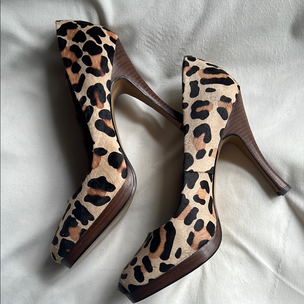 BCBGeneration Leopard Print Dania Calf Hair Pump - Picture 4 of 13